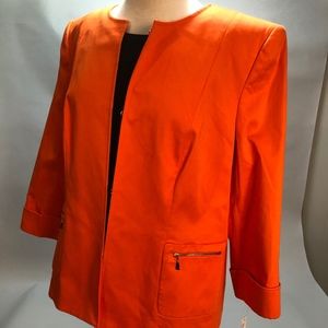 Preston & York size 18 Orange Jacket 3/4 sleeve